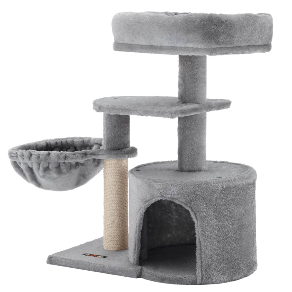 FEANDREA キャットタワー ミニ子猫やシニア猫にお勧め 省スペース 爪とぎ 高さ68cm PCT59Wmt