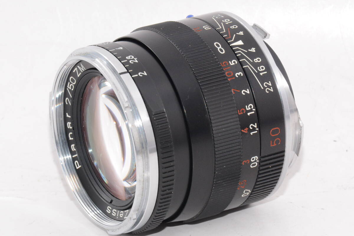 【外観特上級】カールツァイス Carl Zeiss Planar T* 50mm f2 ZM ライカM用　#v2082