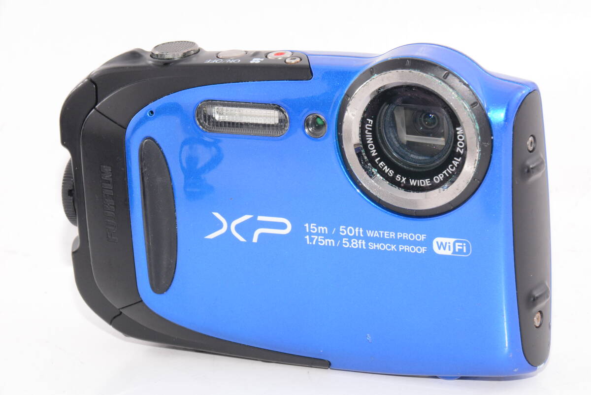 【外観並級】FUJIFILM FinePix コンパクトデジタルカメラ ブルー デジカメ XP70　#v2089