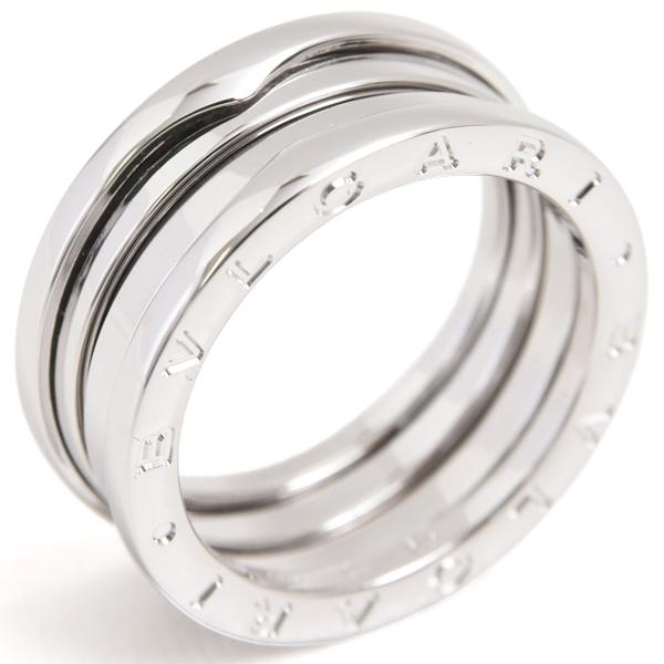 ブルガリ 指輪 メンズ ビー ゼロワン B-ZERO1 リング 59号 ホワイトゴールド BVLGARI 750WG 中古
