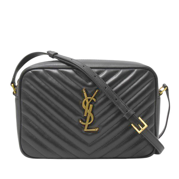 サンローラン バッグ レディース ルー カメラバッグ ショルダーバッグ レザー ブラック SAINT LAURENT 612544 中古