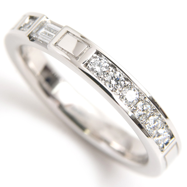 ハリーウィンストン 指輪 レディース トラフィックアクセント ダイヤ リング 9.5号 プラチナ HARRY WINSTON PT950 中古