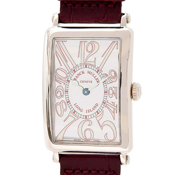 フランクミュラー 時計 レディース ロングアイランド 電池式 ミラー文字盤 ホワイトゴールド 750WG FRANCK MULLER 952QZ 中古