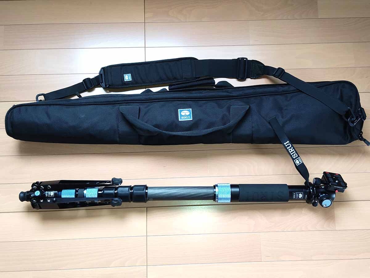 SIRUI　シルイ　球形自由雲台付き　カーボン一脚　4段　耐荷重12㎏　P-424S