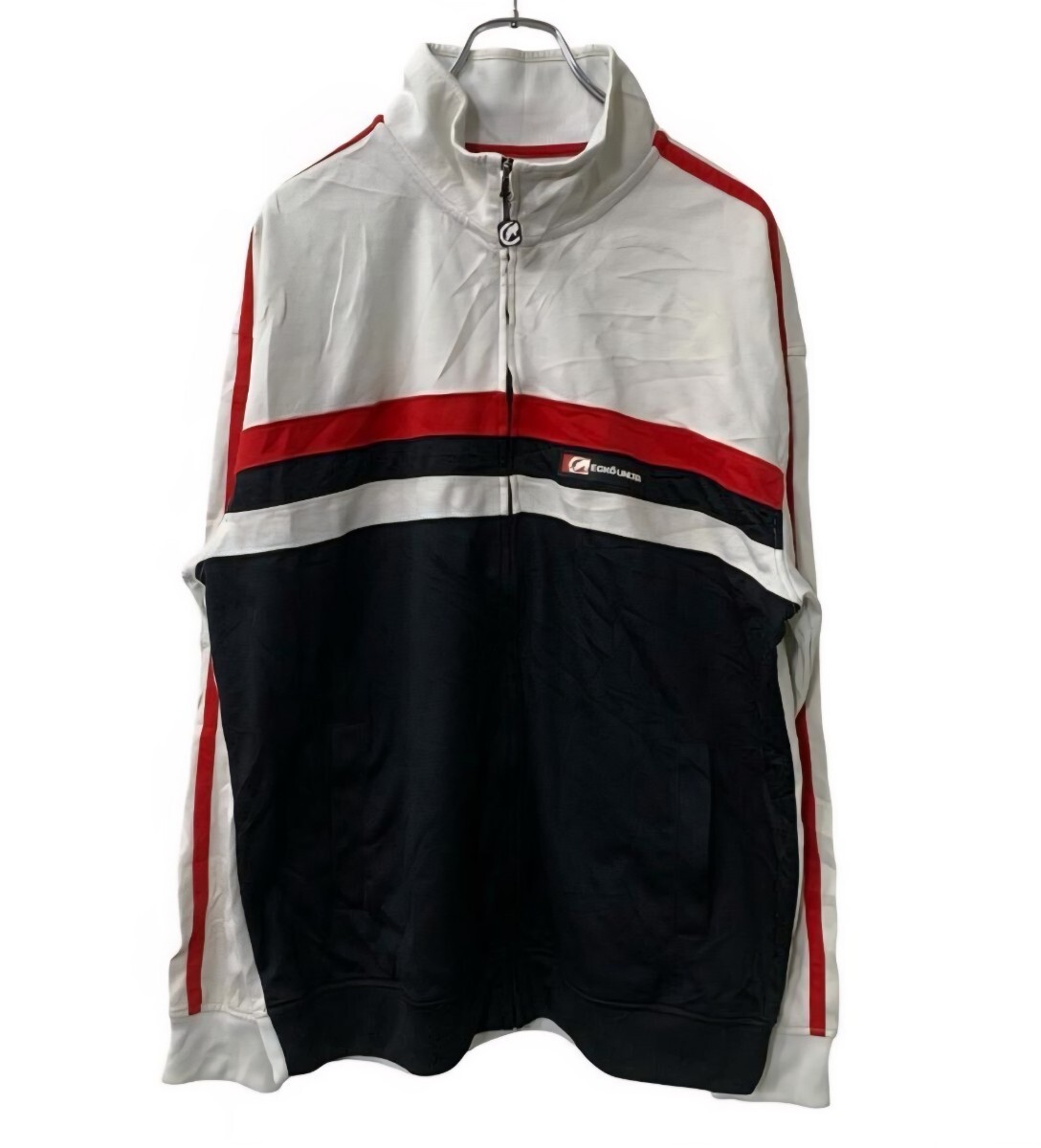 ECKO UNLTD ジャージ スウェット パーカー XL ホワイト エコーアンリミテッド ジップアップ トップス アメカジ ヴィンテージ 古着