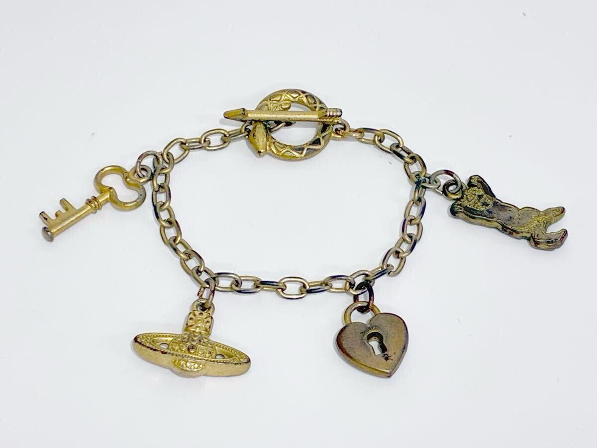 Vivienne Westwood ヴィヴィアン ウエストウッド ブレスレット サティア ORB オーブ オーヴ ハートロック キー チャーム 廃盤 