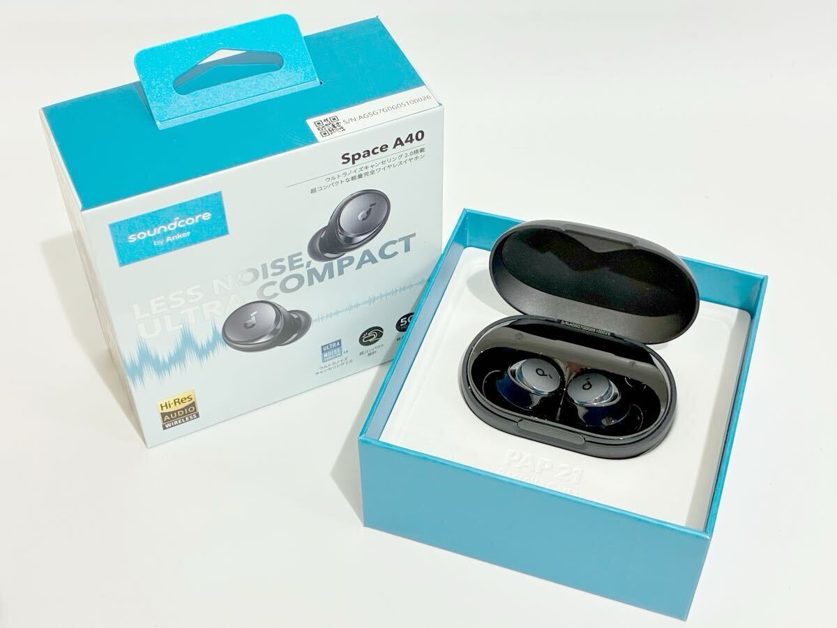 Anker アンカー Soundcore Space A40 ワイヤレスイヤホン ブラック サウンドコア ワイヤレス イヤホン イヤフォン