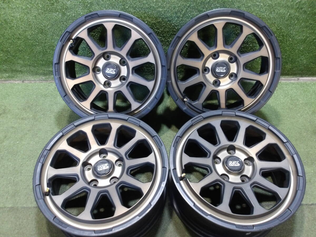☆　ホイール　MAD CROSS RANGER　16×7 J　+38　PCD114.3　5H　マットブラック/マットゴールド　4本　☆