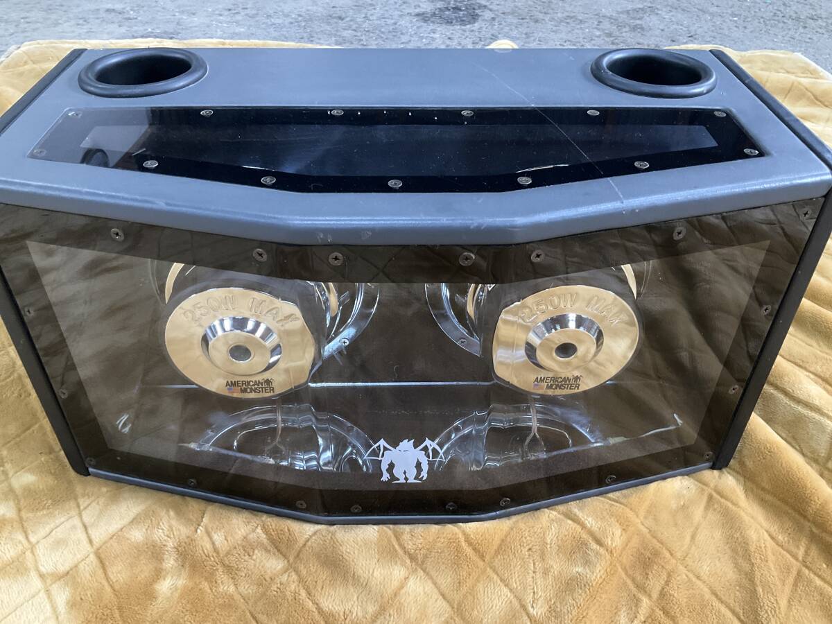 アメリカンモンスター　サブウーファー　250w 2発　ネオン　AMAP-250 ネオクラシック　旧車　当時物
