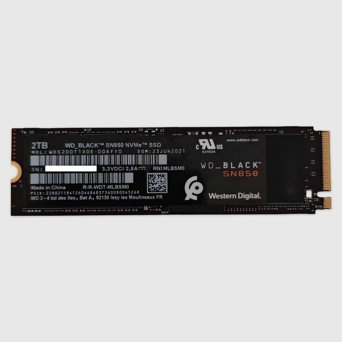 WD_Black SN850 NVMe 2TB WDS200T1X0E
