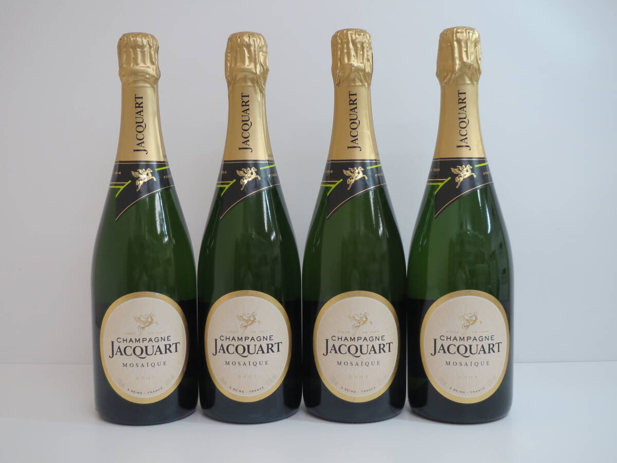 (d-9)　JACQUART MOSAIQUE　ジャカール モザイク　750ml・12.5％　シャンパーニュ　4本セット　未開栓