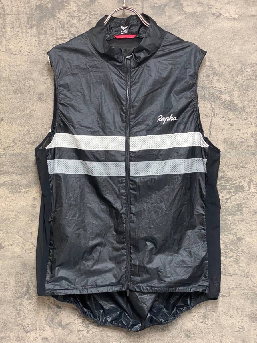 KG218 ラファ Rapha BREVET GILET ジレ サイクルベスト 黒 XL