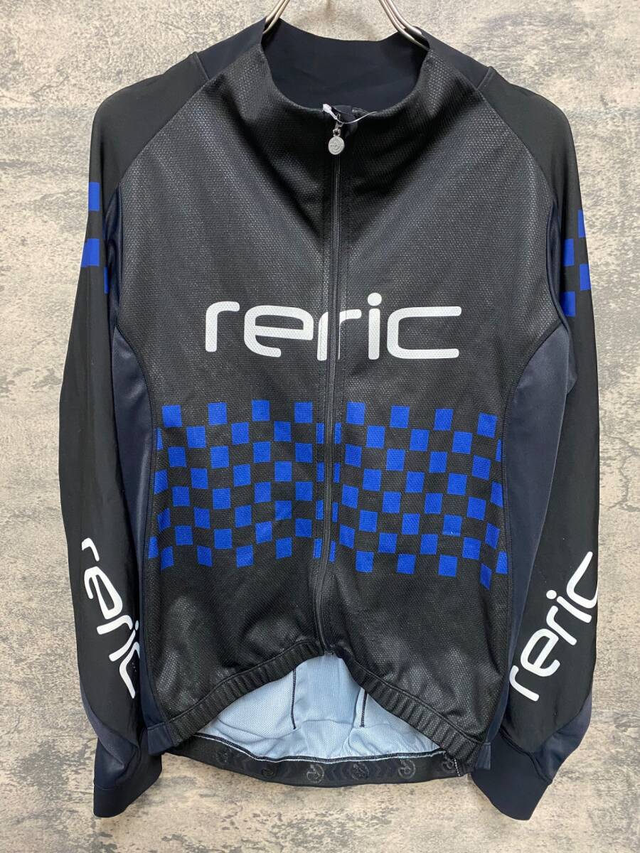 KF155 レリック RERIC 長袖 サイクルジャージ 黒 ネイビー XXL 袖部裏起毛