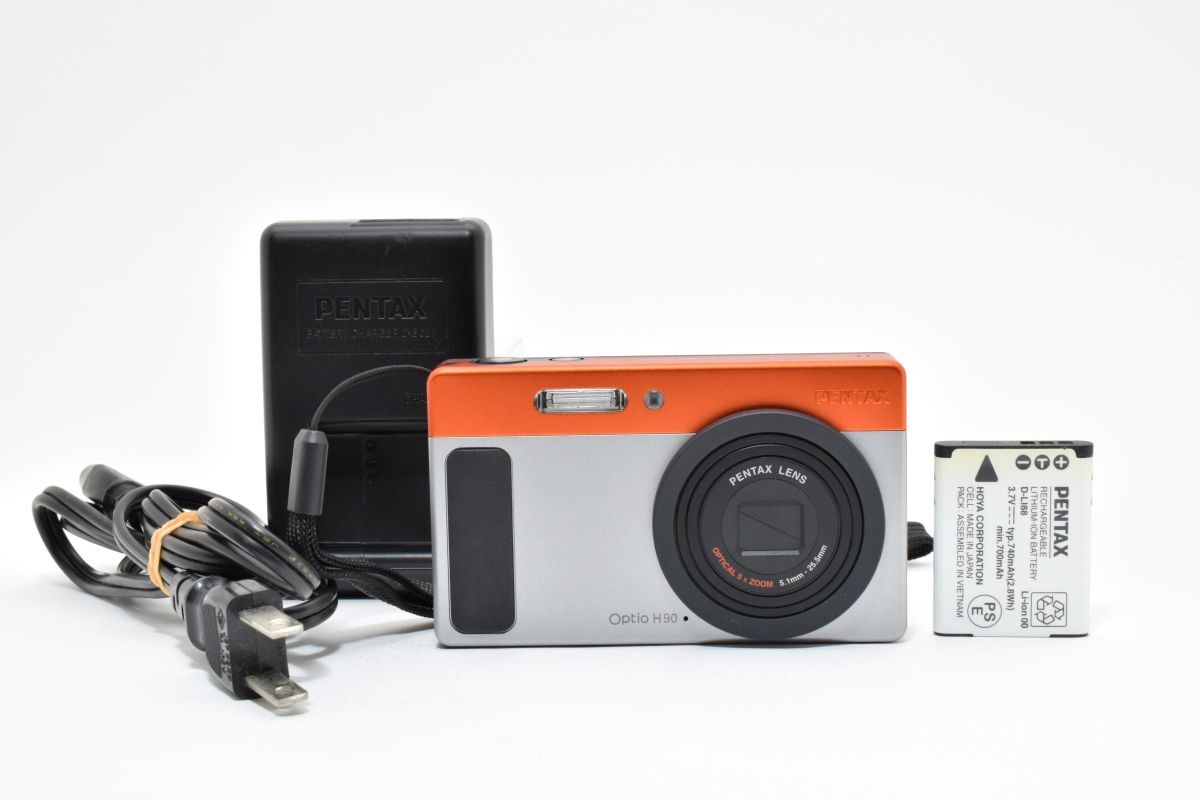 ★極上品★ ペンタックス PENTAX Optio H90 オプティオ オレンジ シルバー #5084W0521