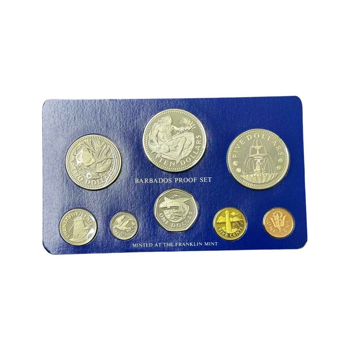 (5-22385) バルバドス プルーフ貨幣セット フランクリンミント 銀貨 硬貨 海外【緑和堂】