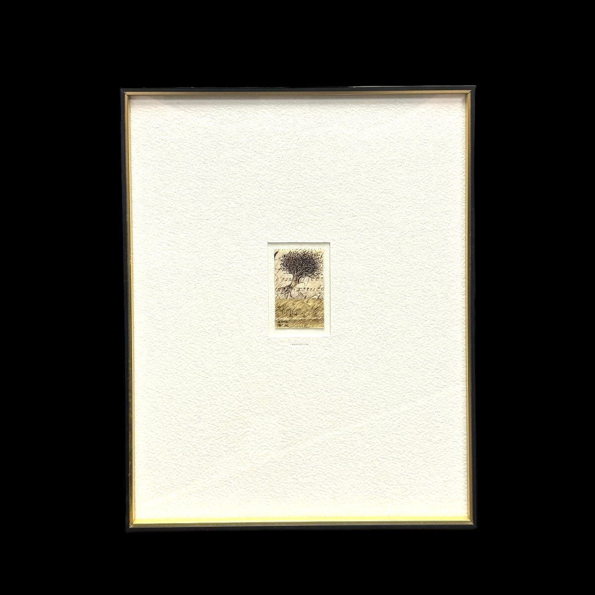 (2-43124) 柄澤齊 TreeⅡ 木口木版 絵画 額装 真作 美術品【緑和堂】
