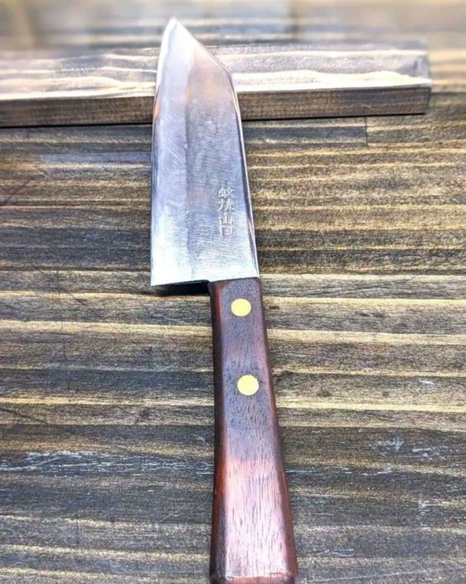 三徳包丁 万能包丁 研ぎ済 合金鋼 リメイク品 NO.002