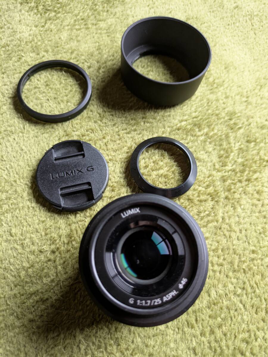 【送料無料】Panasonic LUMIX 25mm F1.7 H-H025 超美品