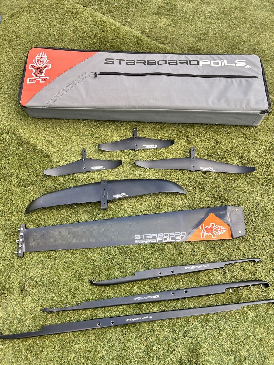 STARBOARD FOILS カーボンマスト フォイルセット ケース付 ウイングフォイル SUPフォイル ハイドロフォイル 