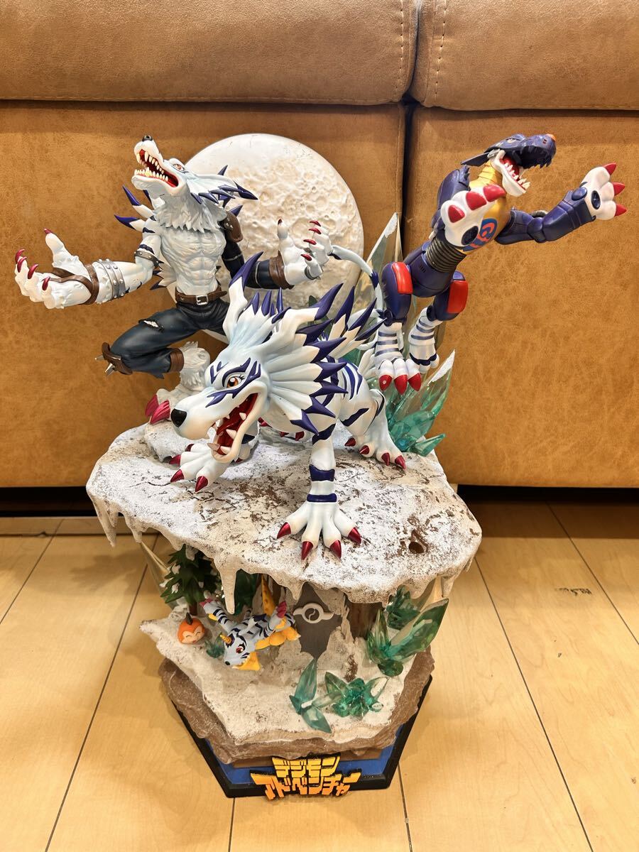 デジモンアドベンチャー ガルルモン ワーガルルモン メタルガルルモン 大型スタチュー 現状品　コレクション フィギュア