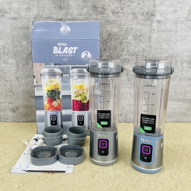 展示品 コードレスミキサー【中古】動作保証 NINJA BLAST ニンジャ ブラスト BC155J 2台セット 530ml シャークニンジャ/517208