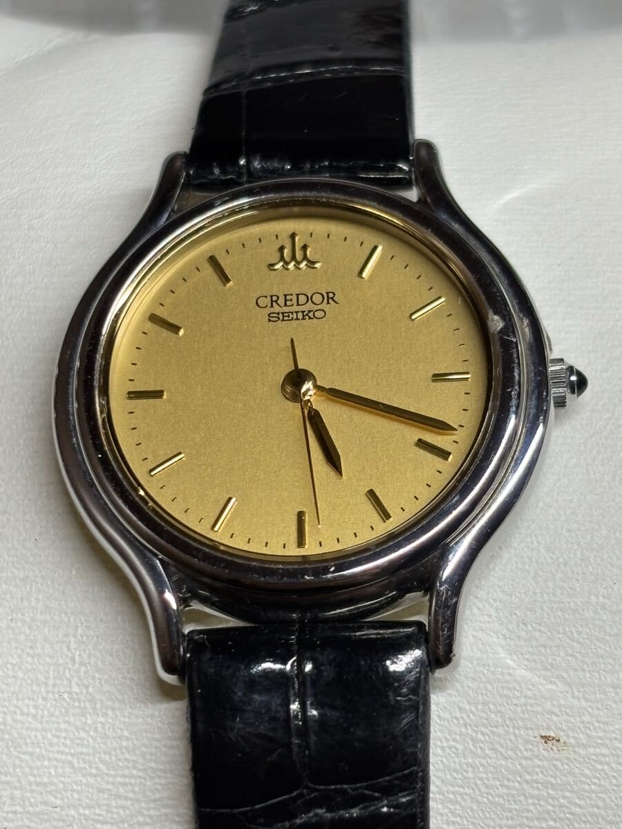セイコー SEIKO CREDOR クレドール 腕時計 ゴールド文字盤　4J81-0A40 不動品