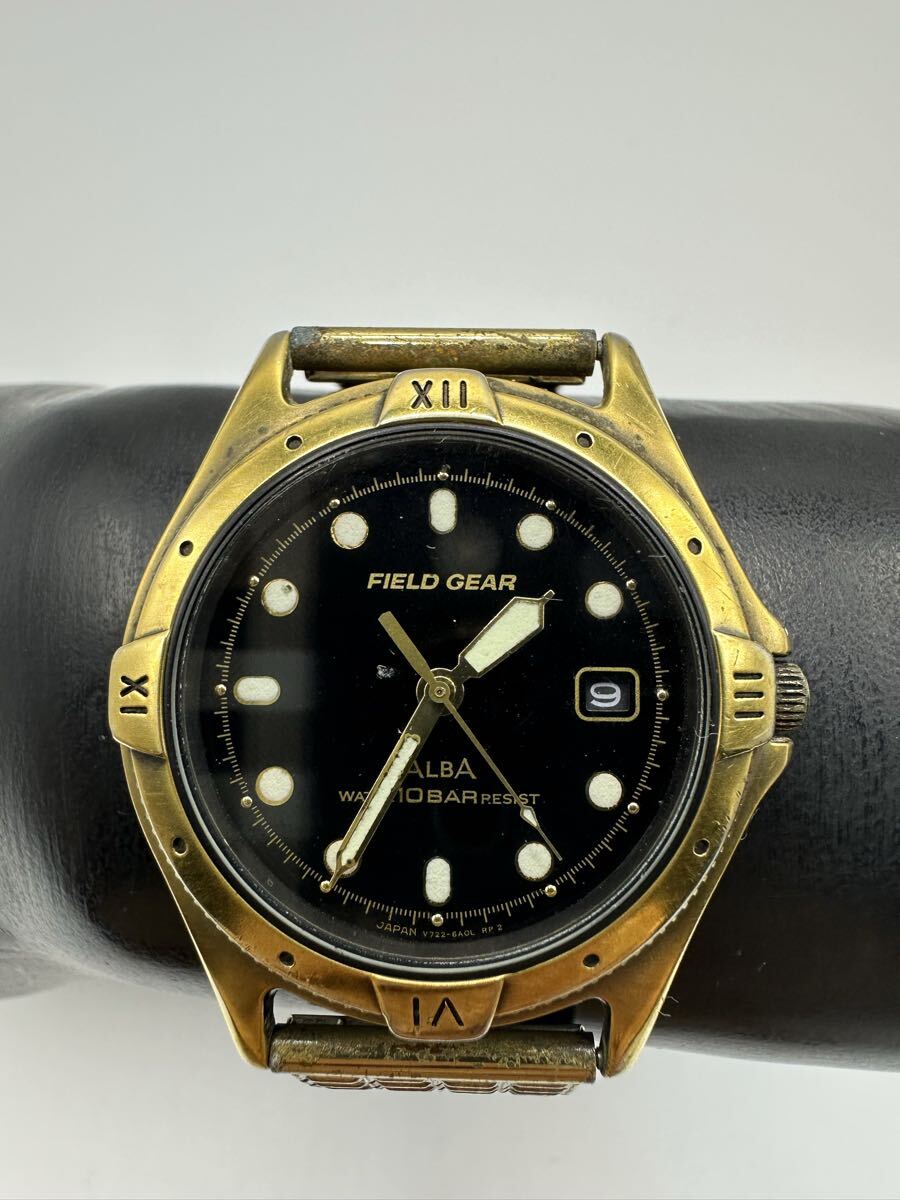 ALBA FIELD GEAR V722-6A00ゴールド　腕時計　