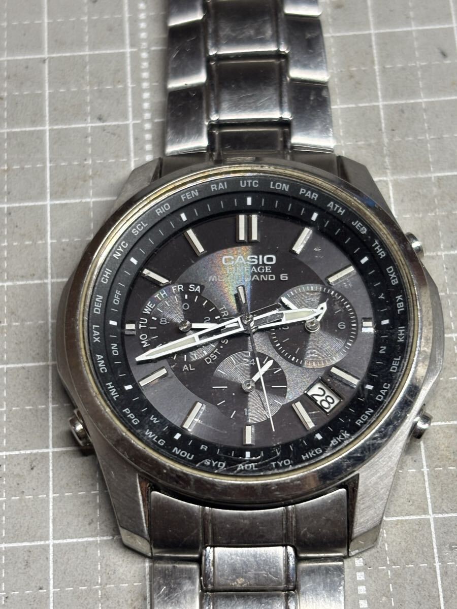 電波ソーラー CASIO 腕時計 カシオ LINEAGE LIW-610 不動品