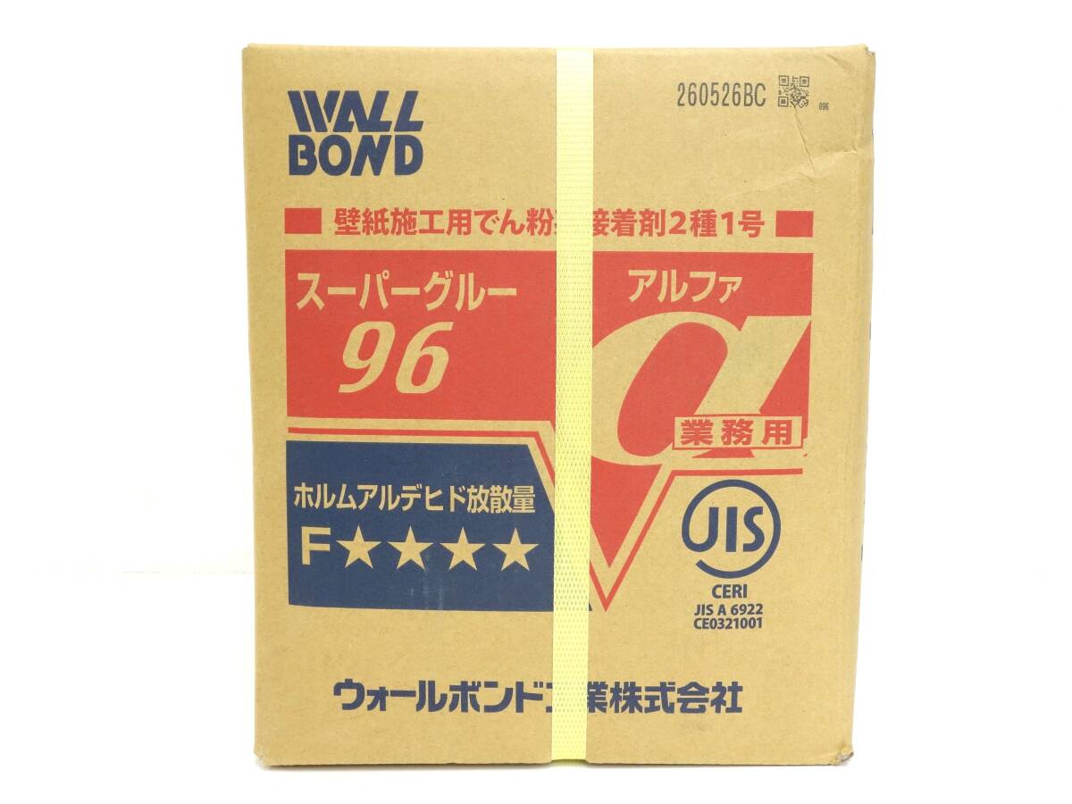 雑貨祭 住宅祭 ウォールボンド スーパーグルー96α アルファ 18kg クロス糊 業務用 未使用 保管品 ※外箱に伝票を貼って発送します