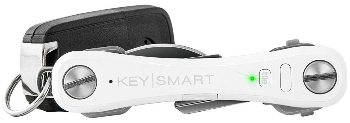 (キースマートプロ) KeySmart Pro コンパクトキーホルダー LEDライトとタイル 失くした鍵と電話をGPSで追跡するス