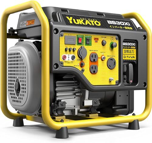 YUKATO インバーター発電機 定格出力3.1kVA 高性能 静音 50Hz/60Hz 切替 ガソリン発電_PassionHAT