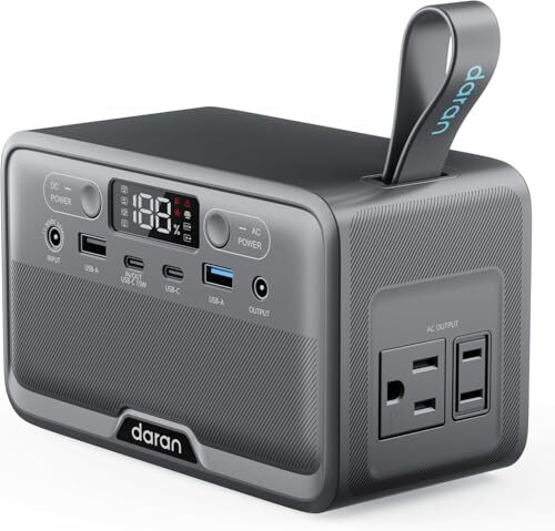 DARAN ポータブル電源 小型 100W 89.6Wh リン酸鉄バッテリー採用 AC出力対応 軽量1.15kg 大容量 アウトド