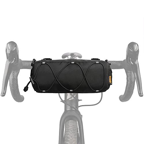 Rhinowalk 自転車ハンドルバーバッグ、自転車フロントバッグ フレームストレージロールバッグ マウンテンロードバイク 通勤シ