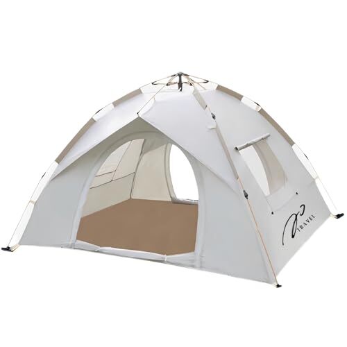 TRAVEL ワンタッチテント軽量 10秒設営 UVカット 防風防水 耐水圧2000mmH2O 通気メッシュ コンパクト収納バッグ