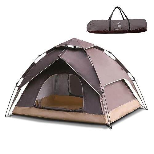 ワンタッチテント 4人用 キャンプテント ポップアップ式 簡単設営 UVカット 防風防水 通気性に優れ 多機能 軽量 お花見 防災
