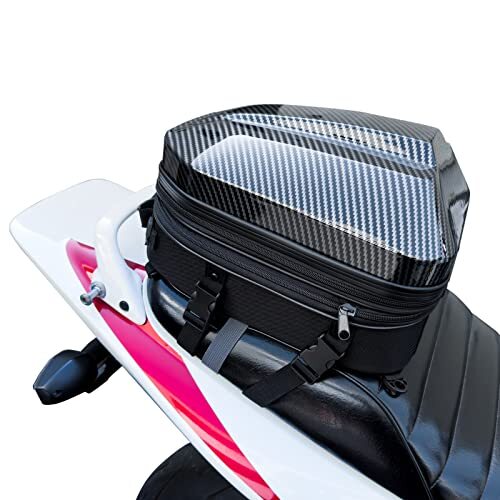 シートバッグ カーボンツーリングバッグ 18-23L大容量 ヘルメットバッグ 拡張機能あり 仕分ポケット内蔵_PassionHAT