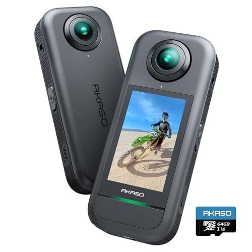 AKASO 360 360度カメラ アクションカメラ 64GB SDカード付き-5.7K360度動画 72M_PassionHAT