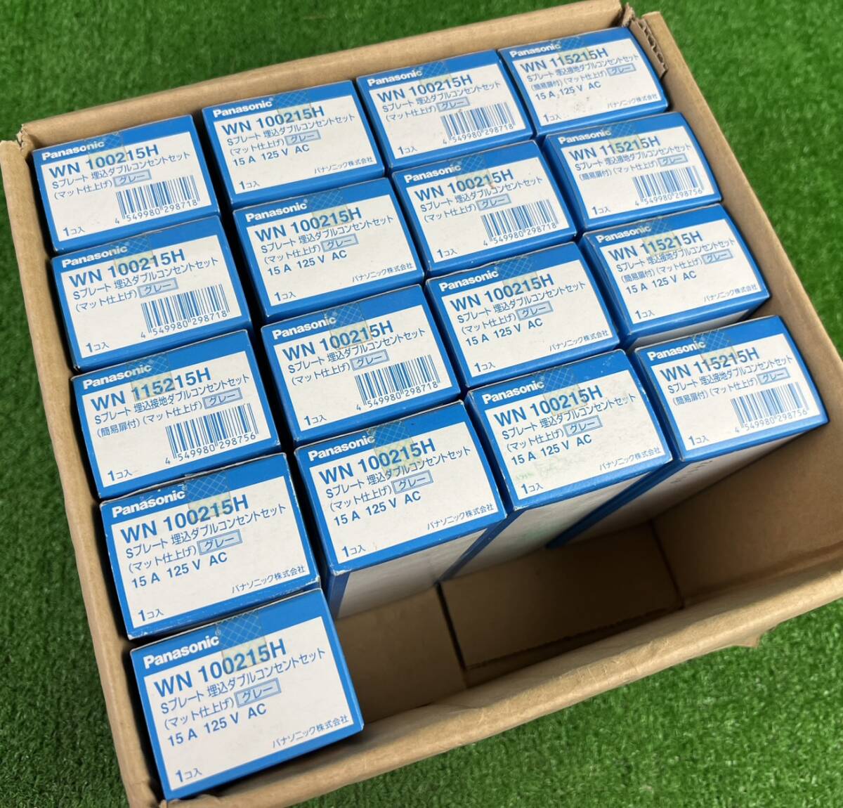 まとめて17箱セット【未使用保管品】Panasonic パナソニック Sプレート 埋込ダブルコンセントセット WN 100215H / 115215H