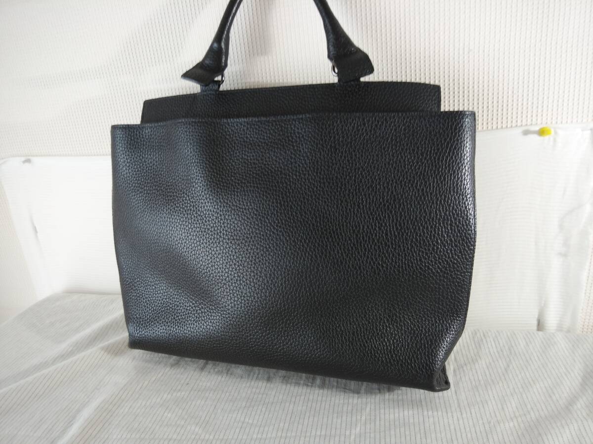 ★美品★6M4420G★ハンドバッグ★ ブラック　牛革　綺麗です　ビジネスOK