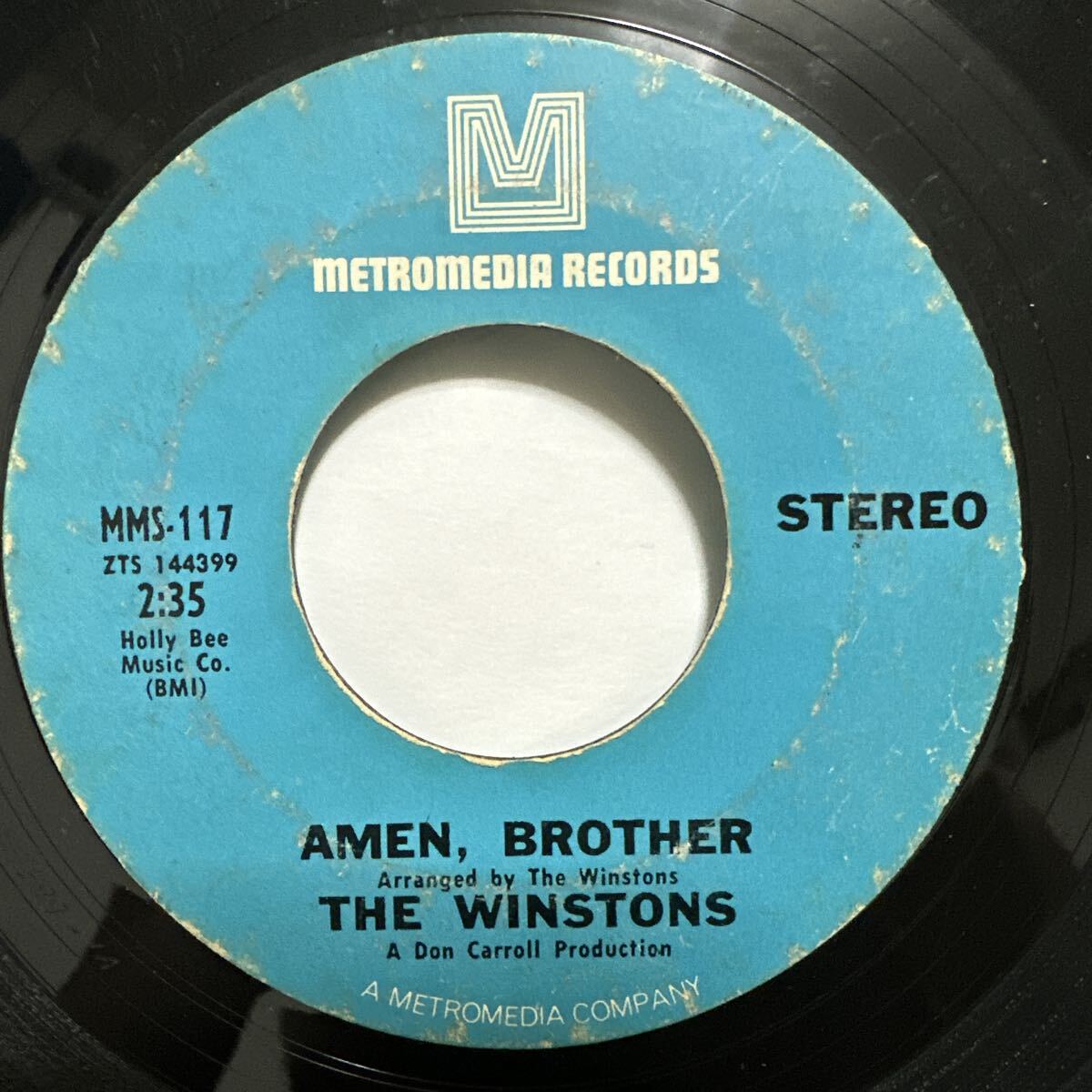 FUNK 45S THE WINSTONS AMEN, BROTHER METROMEDIA RECORDS 7インチ レコード BBOY BREAKS UBB