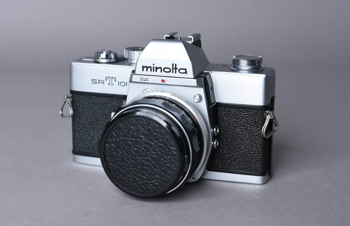 【SBCB】6196 MINOLTA ミノルタ SRT101 レンズ 1:1.7 f=55mm フィルムカメラ 動作確認済 ジャンク