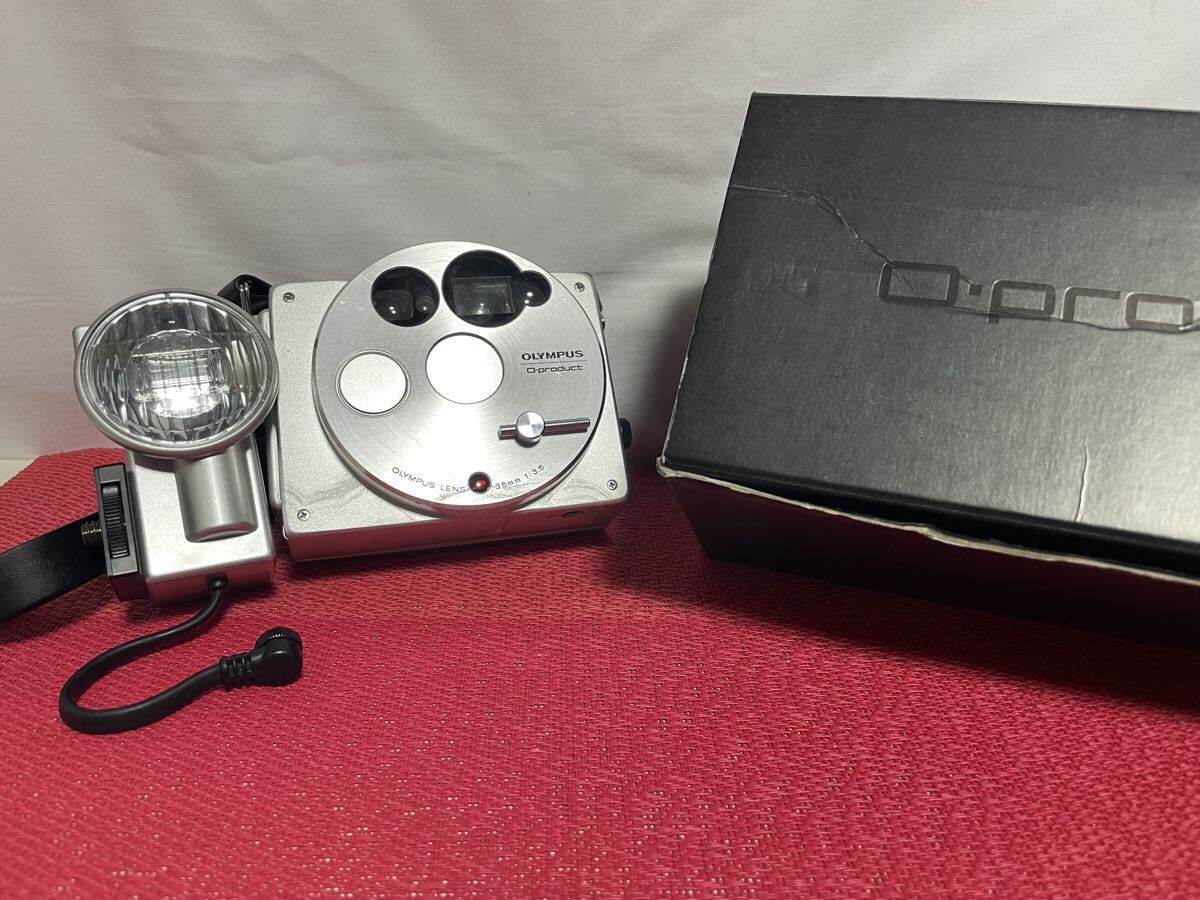 OLYMPUS O-Product silver box flash オリンパス オープロダクト フィルムカメラ　箱付き
