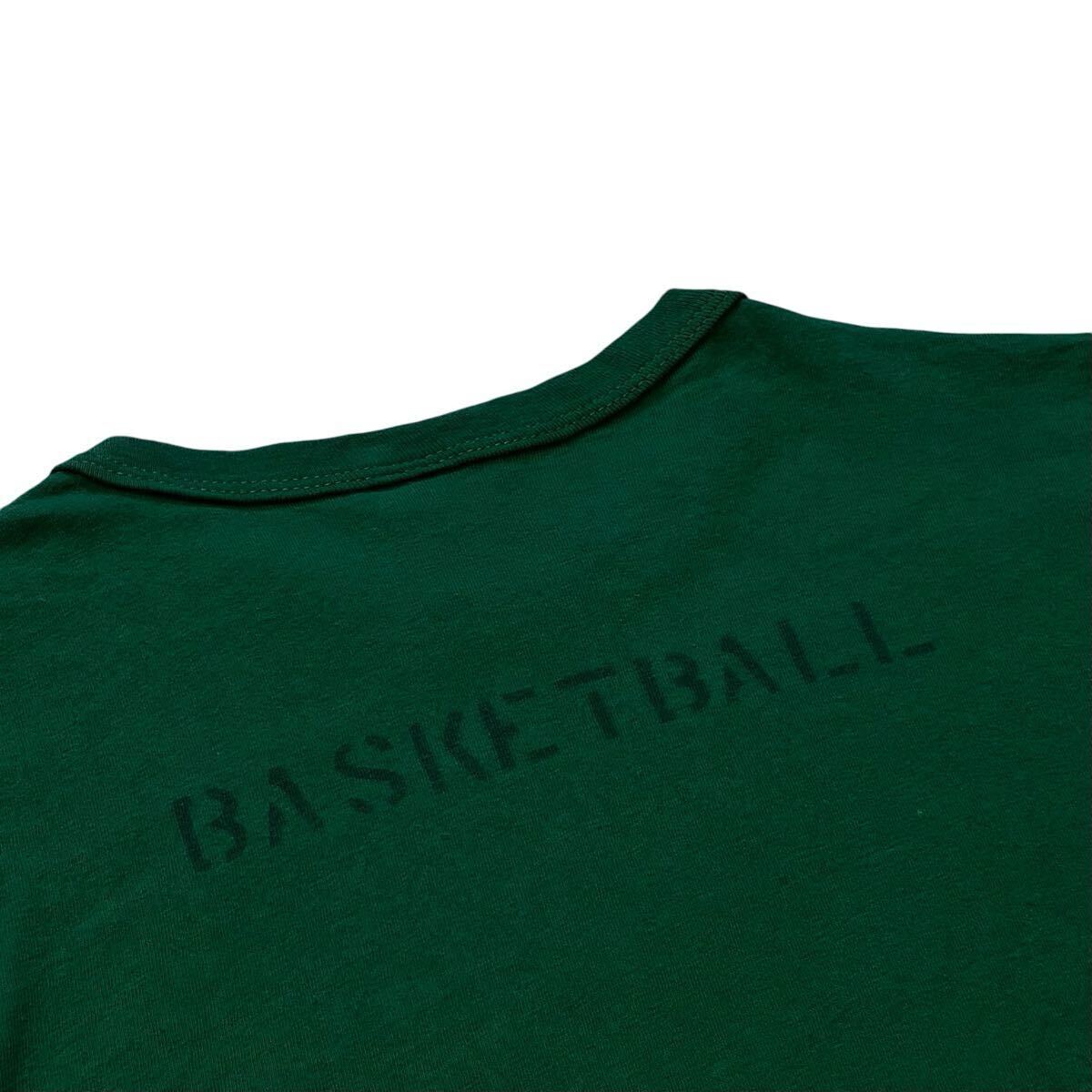 ステンシル☆デッドストック 80s USA製 トリコタグ チャンピオン Tシャツ L 深緑 ビンテージ 4段プリント コットン シングルステッチ 70s