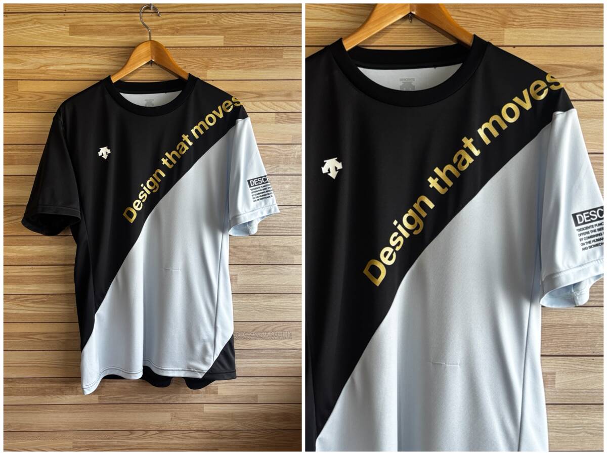 #セール★大きい サイズ XO XXL 3L 2XL★訳有★DESCENTE デサント 高機能 半袖 シャツ Tシャツ 高通気 接触冷感 バレーボール ブラック 黒 