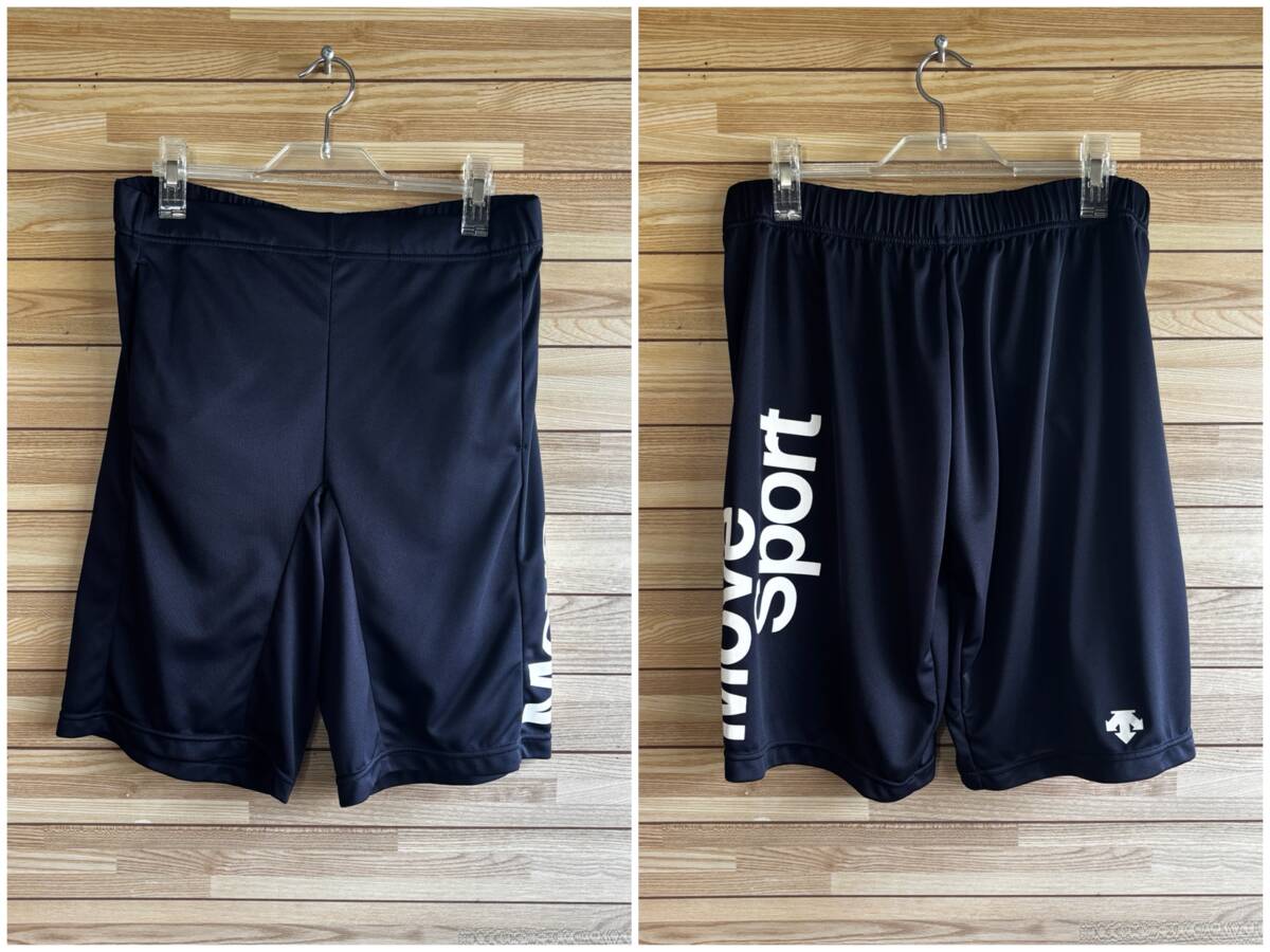 #★サイズ L★DESCENTE デサント MOVE SPORT ムーブスポーツ ハーフ パンツ メッシュ系 吸汗速乾 ネイビー 紺 トレーニング 春夏 春 夏 秋