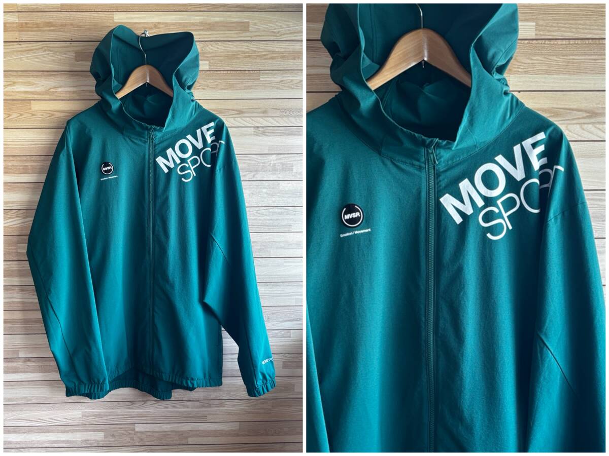 #セール★大きい サイズ 3L XO XXL★DESCENTE デサント MOVE SPORT ムーブスポーツ パーカー フード ジャケット ジップ グリーン 緑 春 秋