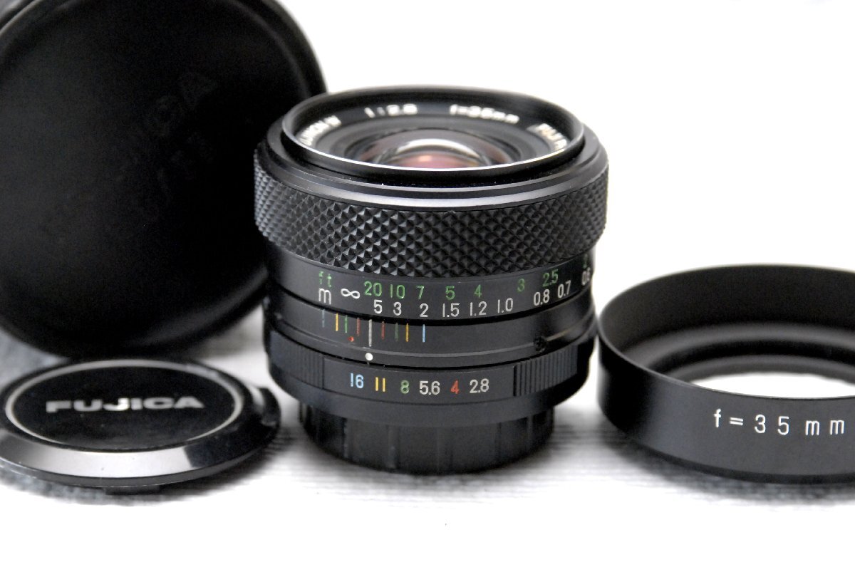 FUJICA フジカ製 M42マウント専用 FUJINON-W フジノン 35mm単焦点高級ワイドレンズ 1:2.8 超希少・作動品