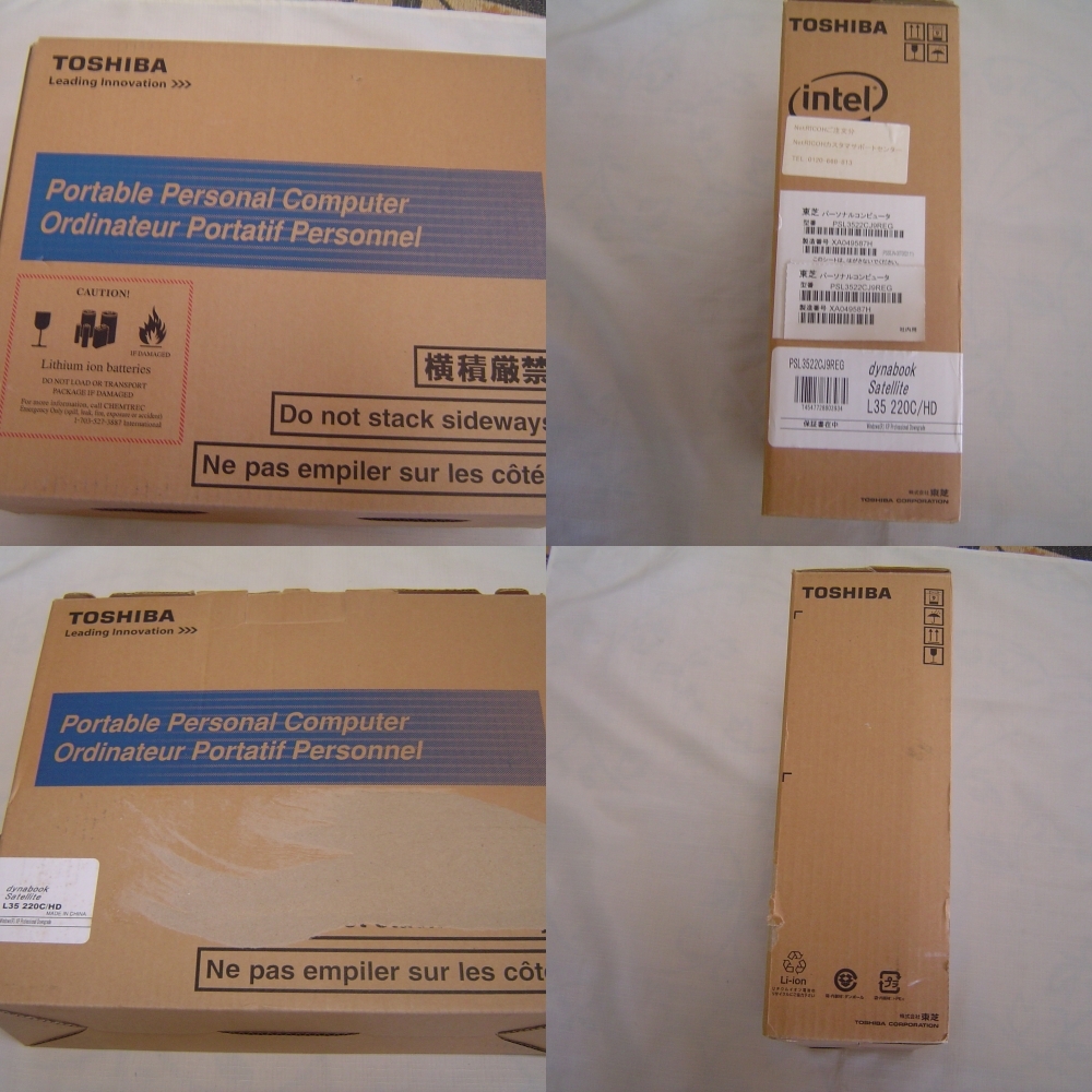 東芝dynabook Satellite L35 220C/HD PSL3522CJ9REG Windows XP Professional SP3　ダウングレード　正常動作品