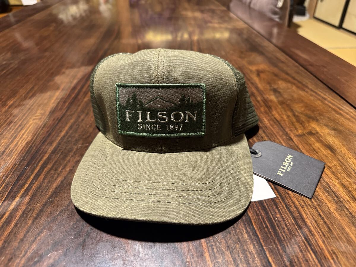 超希少 未使用 米国製 FILSON LOGGER MESH CAP フィルソン ロガー メッシュ キャップ オッターグリーン トラッカー ティンクロス オイルド
