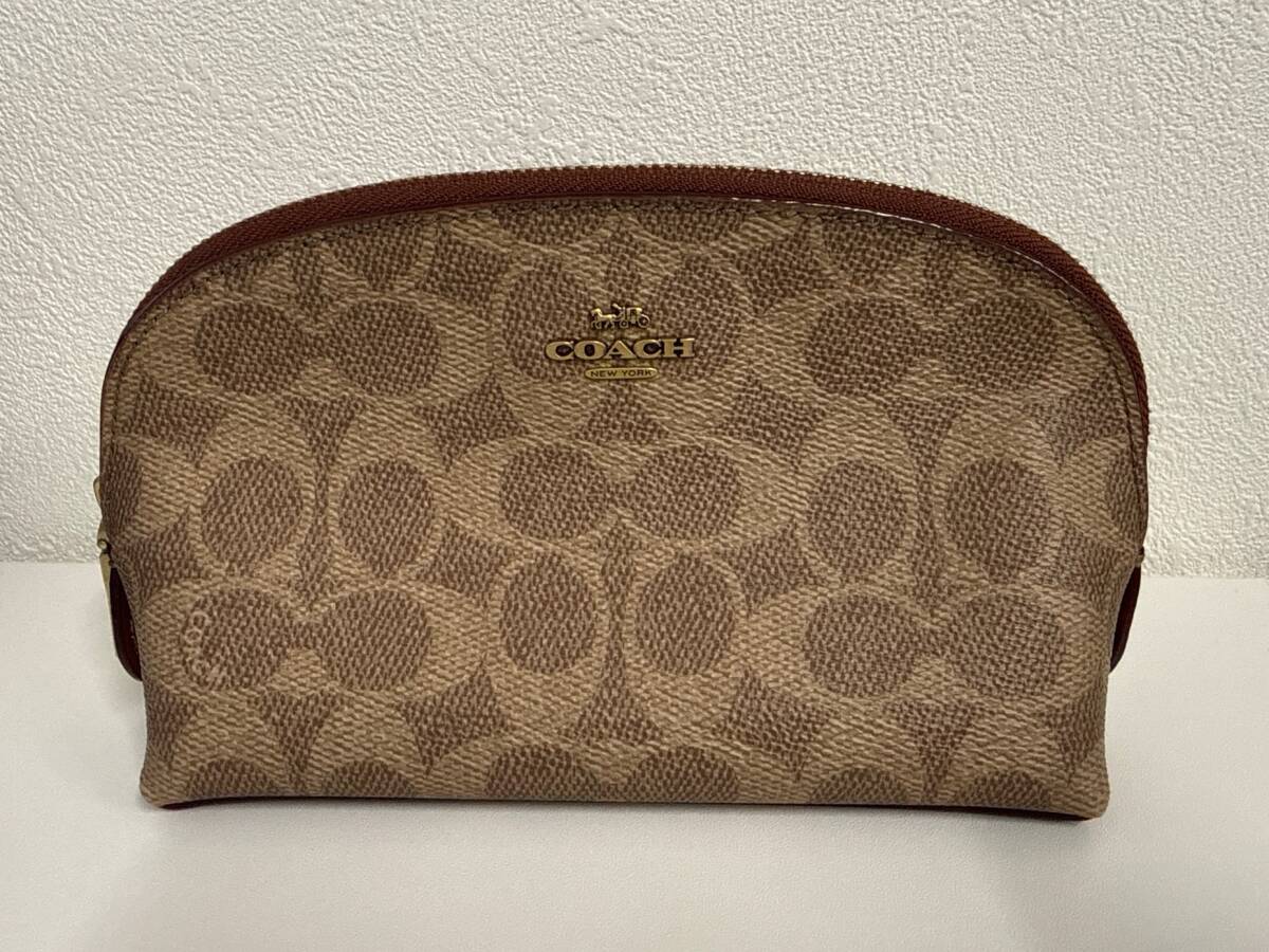 COACH コーチ 39245 シグネチャー PVC マルチケース ポーチ 小物入れ レディース ブラウン系 